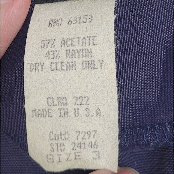 VINTAGE 90s navy blue flutter sleeve button up flowy corset back romper S - Picture 7 of 10